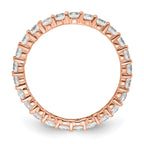 14k Rose Gold Polished Shared Prong 1 carat Diamond Complete Eternity Band