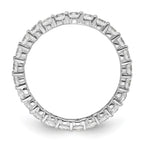 14k White Gold Polished Shared Prong 1 carat Diamond Complete Eternity Band
