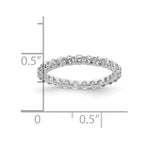 14k White Gold Polished Shared Prong 1 carat Diamond Complete Eternity Band