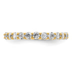 14k Polished Shared Prong 1 carat Diamond Complete Eternity Band