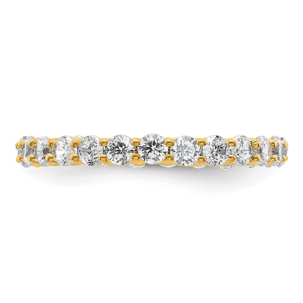 14k Polished Shared Prong 1 carat Diamond Complete Eternity Band