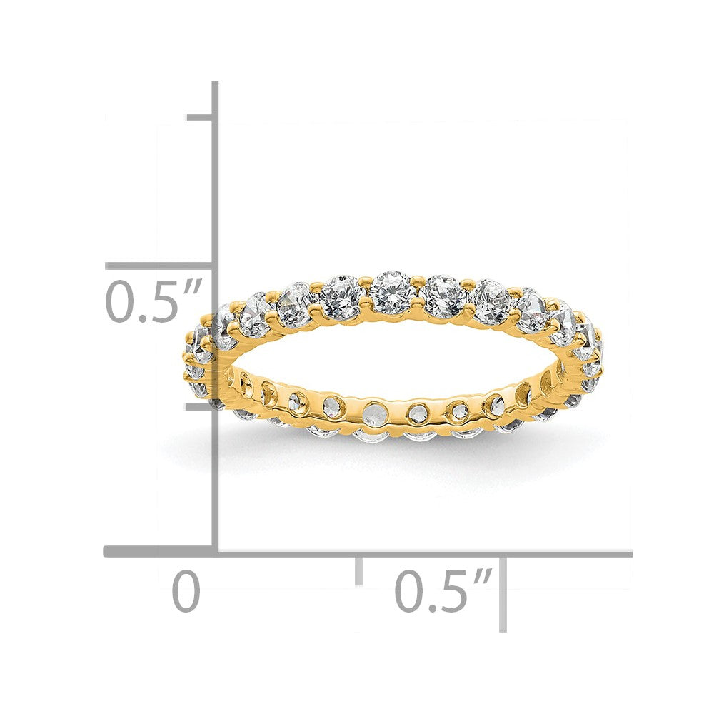 14k Polished Shared Prong 1 carat Diamond Complete Eternity Band