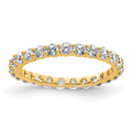 14k Polished Shared Prong 1 carat Diamond Complete Eternity Band