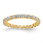 14k Polished Shared Prong 1 carat Diamond Complete Eternity Band