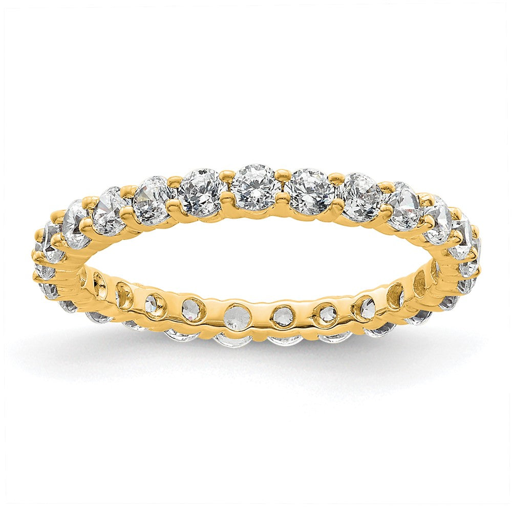 14k Polished Shared Prong 1 carat Diamond Complete Eternity Band
