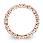 14k Rose Gold Polished Shared Prong 1 carat Diamond Complete Eternity Band