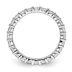 14k White Gold Polished Shared Prong 1 carat Diamond Complete Eternity Band