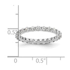14k White Gold Polished Shared Prong 1 carat Diamond Complete Eternity Band