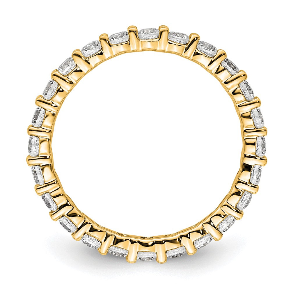 14k Polished Shared Prong 1 carat Diamond Complete Eternity Band