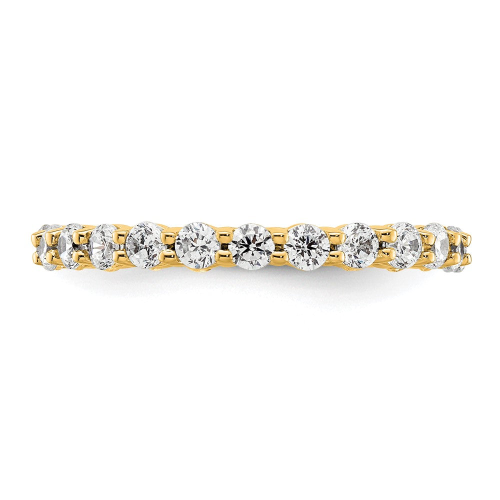 14k Polished Shared Prong 1 carat Diamond Complete Eternity Band