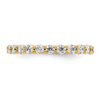 14k Polished Shared Prong 1 carat Diamond Complete Eternity Band