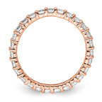 14k Rose Gold Polished Shared Prong 1 carat Diamond Complete Eternity Band