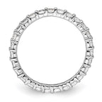 14k White Gold Polished Shared Prong 1 carat Diamond Complete Eternity Band