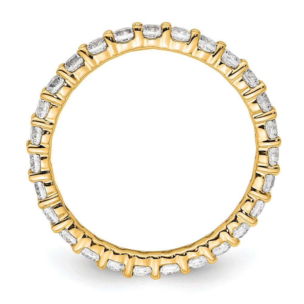 14k Polished Shared Prong 1 carat Diamond Complete Eternity Band