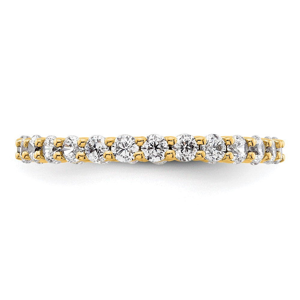 14k Polished Shared Prong 1 carat Diamond Complete Eternity Band