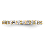 14k Polished Shared Prong 1 carat Diamond Complete Eternity Band