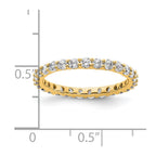 14k Polished Shared Prong 1 carat Diamond Complete Eternity Band