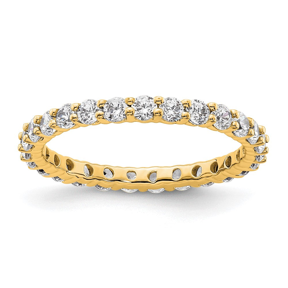 14k Polished Shared Prong 1 carat Diamond Complete Eternity Band