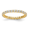 14k Polished Shared Prong 1 carat Diamond Complete Eternity Band