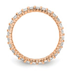 14k Rose Gold Polished Shared Prong 1 carat Diamond Complete Eternity Band