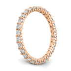 14k Rose Gold Polished Shared Prong 1 carat Diamond Complete Eternity Band