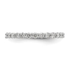 14k White Gold 1 carat Lab Grown Diamond VS/SI+ G+ Complete Shared Prong Eternity Band