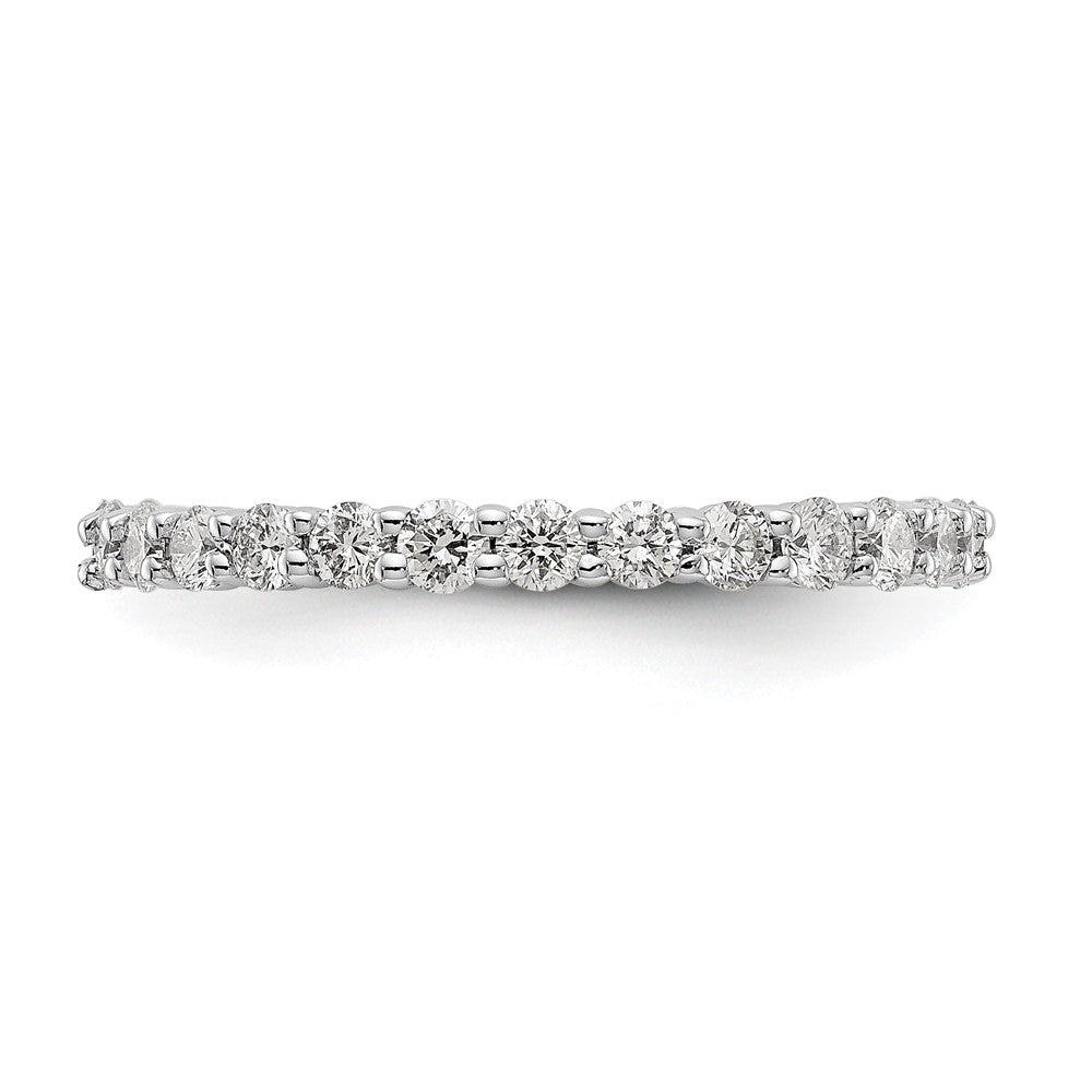 14k White Gold 1 carat Lab Grown Diamond VS/SI+ G+ Complete Shared Prong Eternity Band