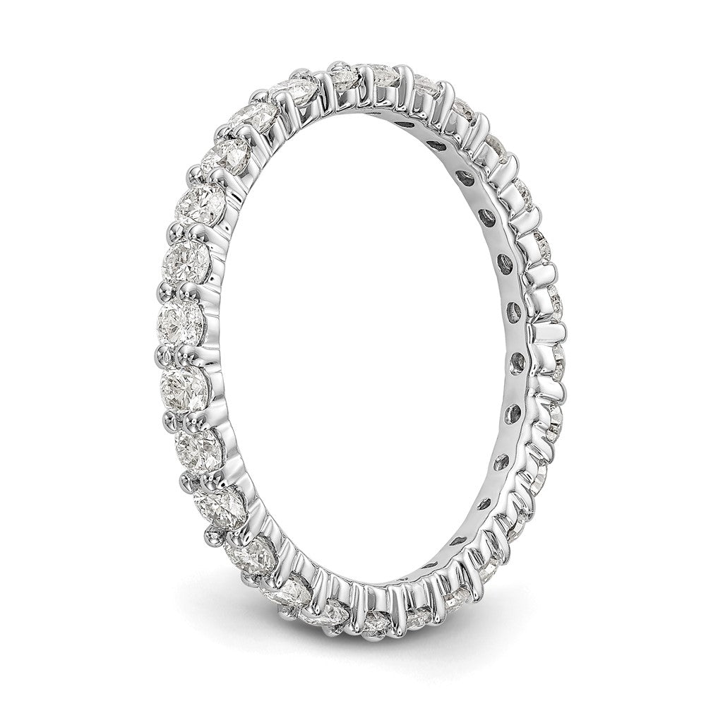 14k White Gold 1 carat Lab Grown Diamond VS/SI+ G+ Complete Shared Prong Eternity Band