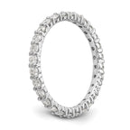 14k White Gold 1 carat Lab Grown Diamond VS/SI+ G+ Complete Shared Prong Eternity Band