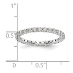 14k White Gold 1 carat Lab Grown Diamond VS/SI+ G+ Complete Shared Prong Eternity Band