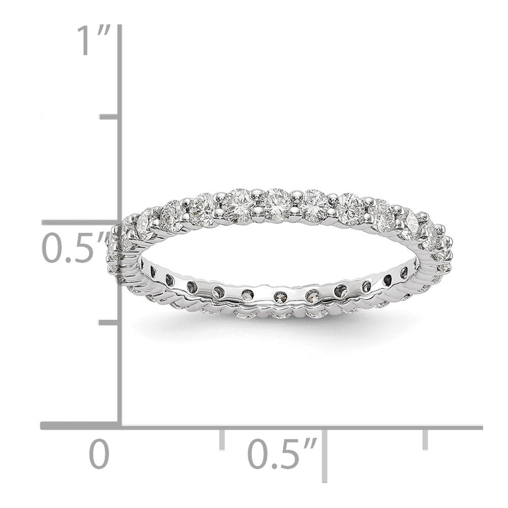 14k White Gold 1 carat Lab Grown Diamond VS/SI+ G+ Complete Shared Prong Eternity Band