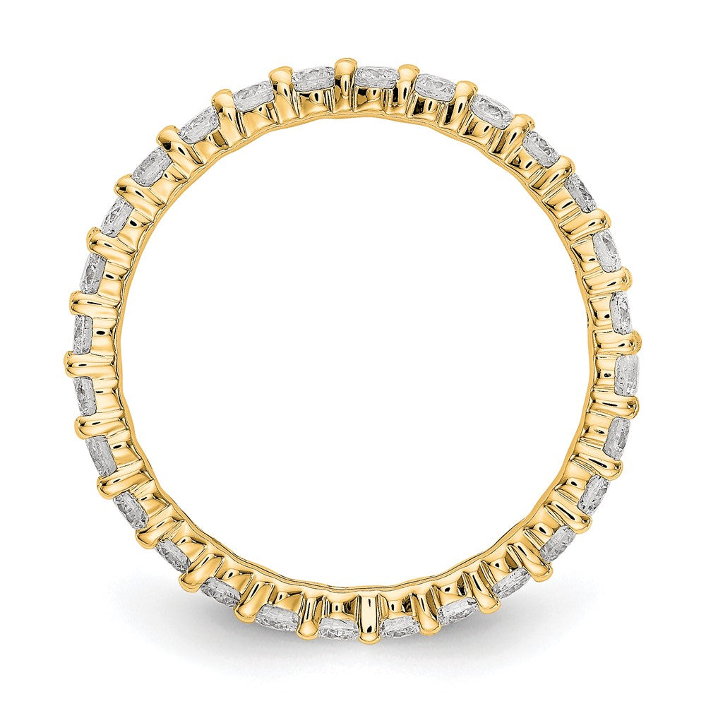 14k Polished Shared Prong 1 carat Diamond Complete Eternity Band