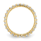 14k Polished Shared Prong 1 carat Diamond Complete Eternity Band