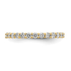 14k Polished Shared Prong 1 carat Diamond Complete Eternity Band