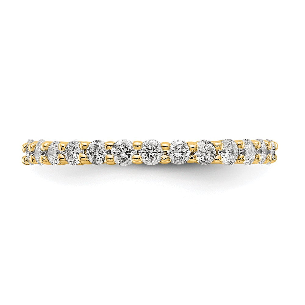 14k Polished Shared Prong 1 carat Diamond Complete Eternity Band