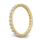 14k Polished Shared Prong 1 carat Diamond Complete Eternity Band