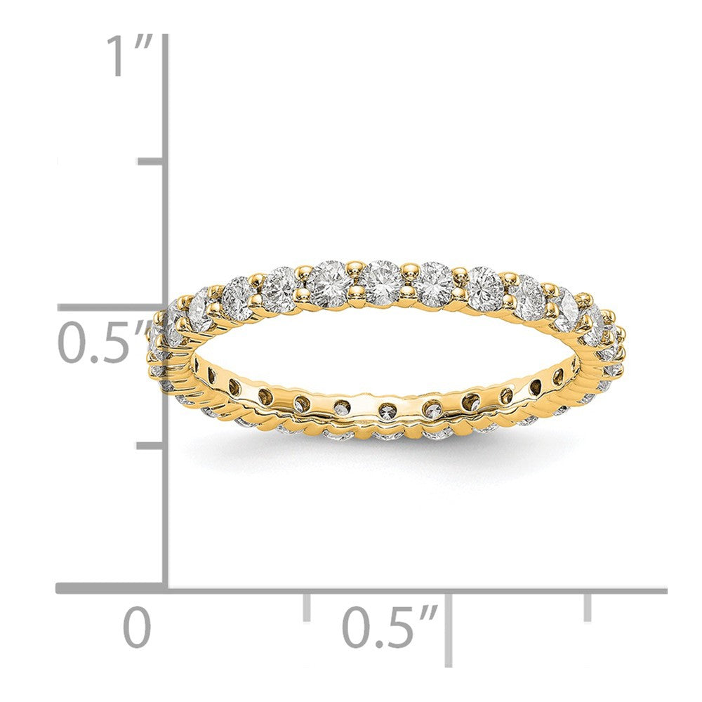 14k Polished Shared Prong 1 carat Diamond Complete Eternity Band
