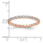 14k Rose Gold Polished Shared Prong 1 carat Diamond Complete Eternity Band
