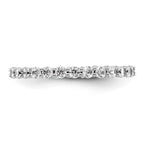 14k White Gold Polished Shared Prong 1 carat Diamond Complete Eternity Band