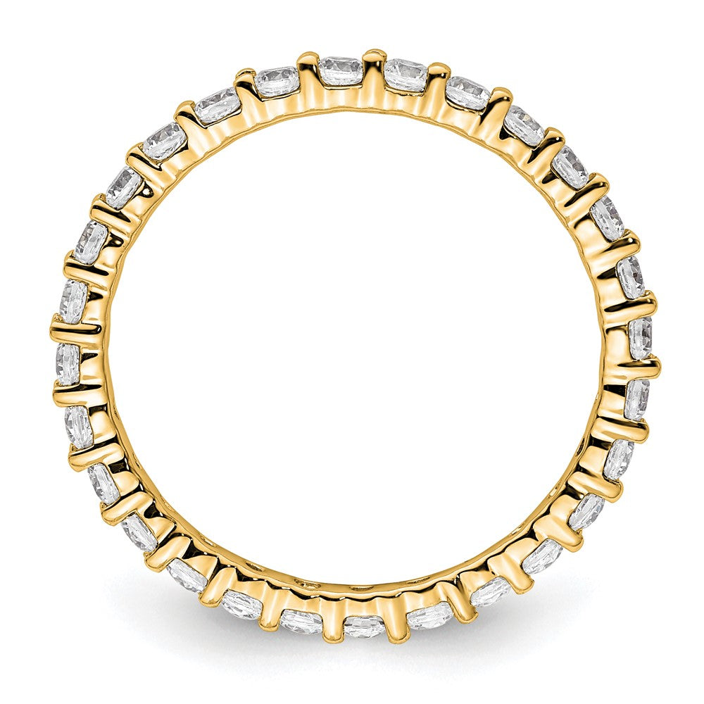 14k Polished Shared Prong 1 carat Diamond Complete Eternity Band