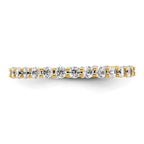 14k Polished Shared Prong 1 carat Diamond Complete Eternity Band