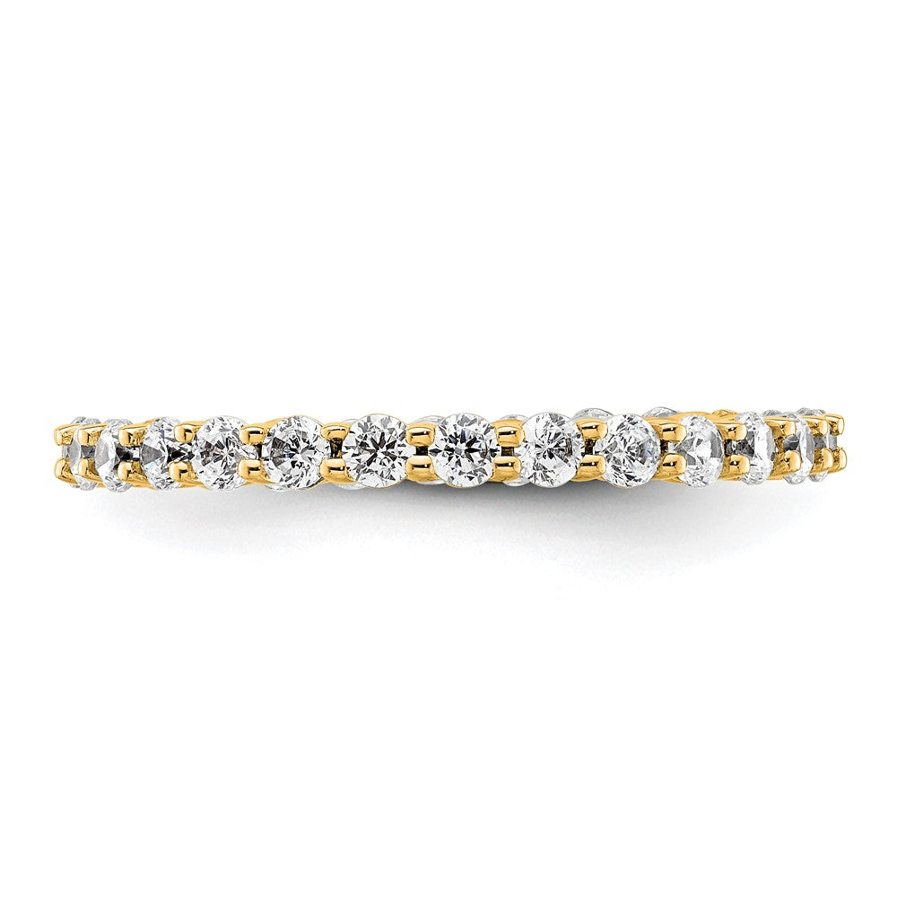 14k Polished Shared Prong 1 carat Diamond Complete Eternity Band