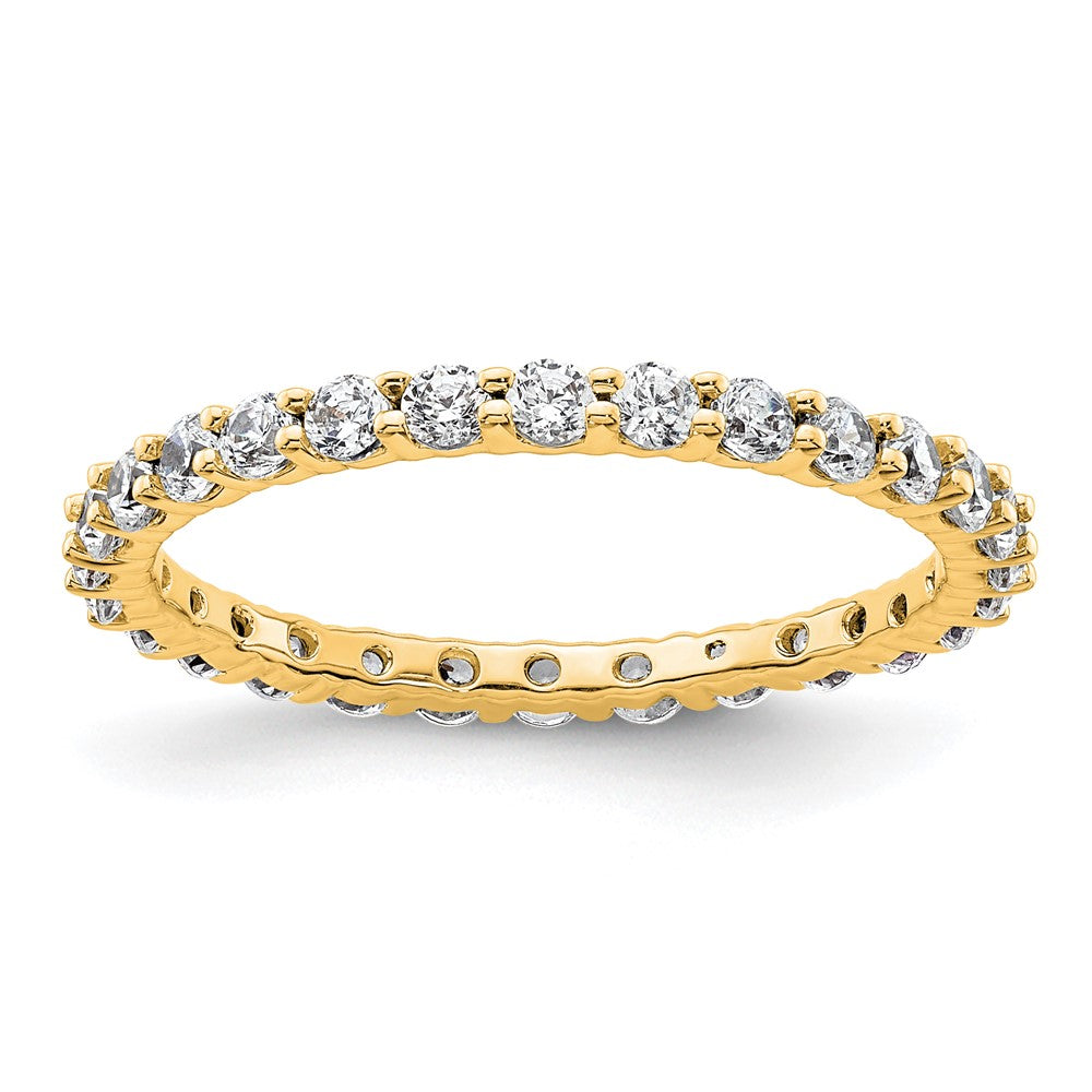 14k Polished Shared Prong 1 carat Diamond Complete Eternity Band