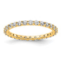 14k Polished Shared Prong 1 carat Diamond Complete Eternity Band