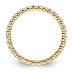 14k Polished Shared Prong 1 carat Diamond Complete Eternity Band