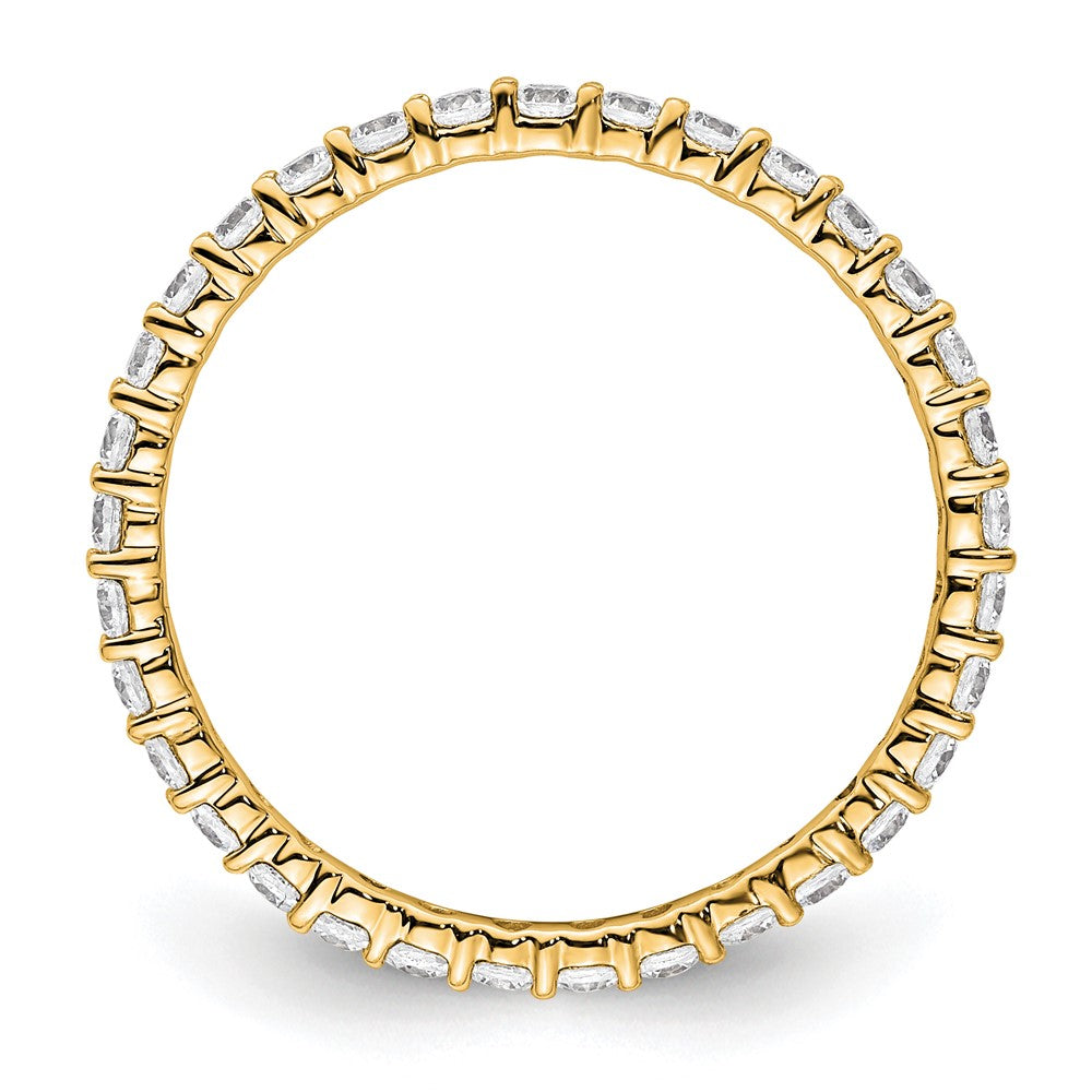 14k Polished Shared Prong 1 carat Diamond Complete Eternity Band