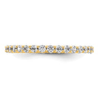 14k Polished Shared Prong 1 carat Diamond Complete Eternity Band