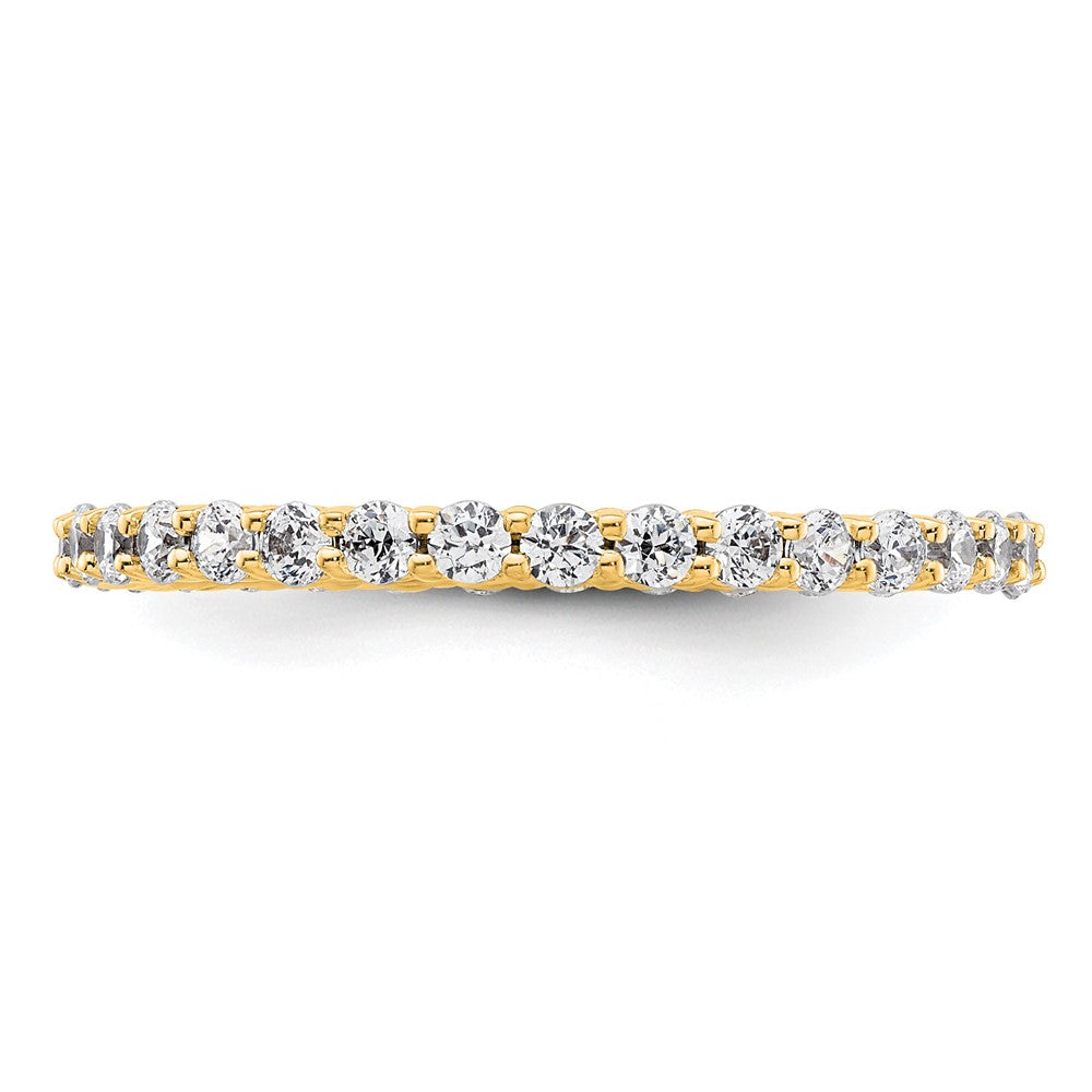 14k Polished Shared Prong 1 carat Diamond Complete Eternity Band