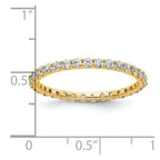 14k Polished Shared Prong 1 carat Diamond Complete Eternity Band