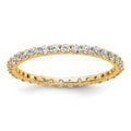 14k Polished Shared Prong 1 carat Diamond Complete Eternity Band